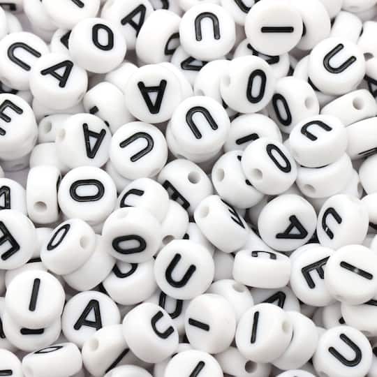 Vowel Alphabet Beads by Creatology&#x2122;, 7mm